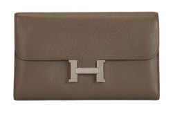 Hermes Constance To Go Wallet, Epsom Leather, Etoupe, C (2018), DB/B, 2*